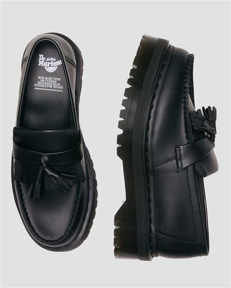 Vegan Adrian Felix Platform Tassel Loafers In Black Dr Martens