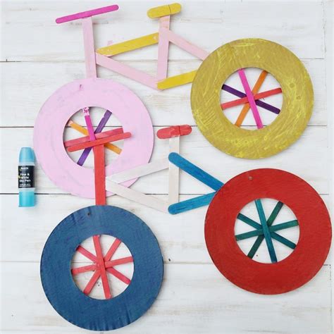 Easy Bicycle Craft For Kids With Just 4 Items Someones Mum Bicycle