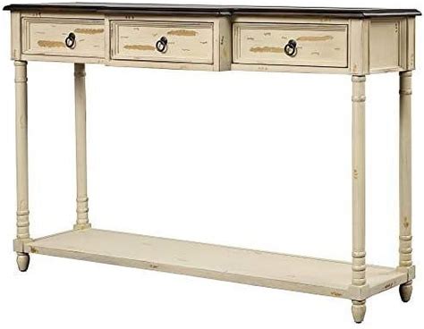 LLBIULife Long Console Table With Drawers For Entryway Farmhouse Narrow