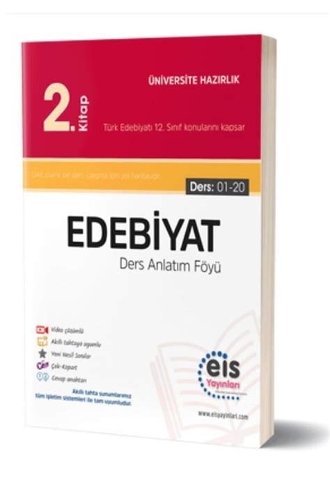 Eis Yayınları Eis Yks Ayt Daf Edebiyat 2 Kitap Ders Anlatım Föyü 12