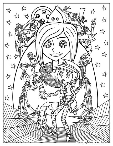 Coraline Coloring Pages Free Pdf Printables