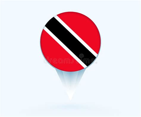 Puntero De Mapa Con Bandera De Trinidad Y Tobago Ilustración Del Vector Ilustración De