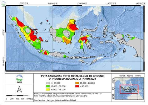 Informasi Sambaran Petir Bulan Juli 2024 BMKG