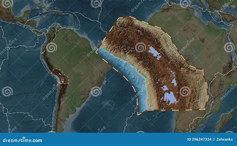 Altiplano Plate Extracted Fahey Topografic Stock Illustration