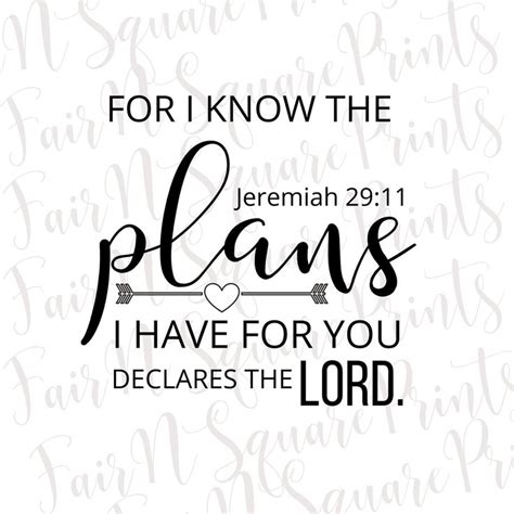 For I Know The Plans Png File For Sublimation Jeremiah Png