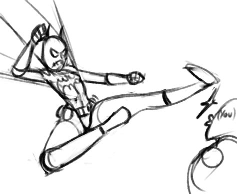 Working On Commissions 2 2 On Twitter RT Frank Draws Batgirl Kick