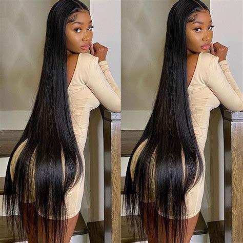 Long Wigs Human Lace Front Wigs Straight Frontal Wigs 24 40 Inch