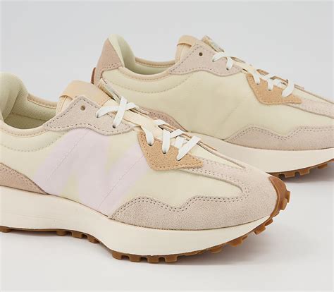 New Balance 327 Trainers Oatmeal Crystal Pink Beige Womens Trainers