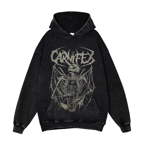 Carnifex Skeleton Grunge Gothic Hoodie Alternative 90s Aesthetic Gender Neutral Adult Clothing