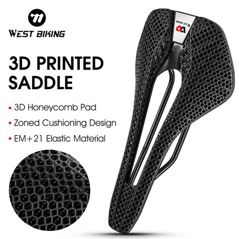 WEST BIKING 3D печатное гоночное седло EM Сверхлегкое полое ...