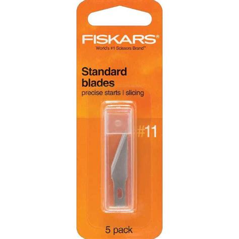 Fiskars No 11 Craft Knife Blades 5 Pack Grey