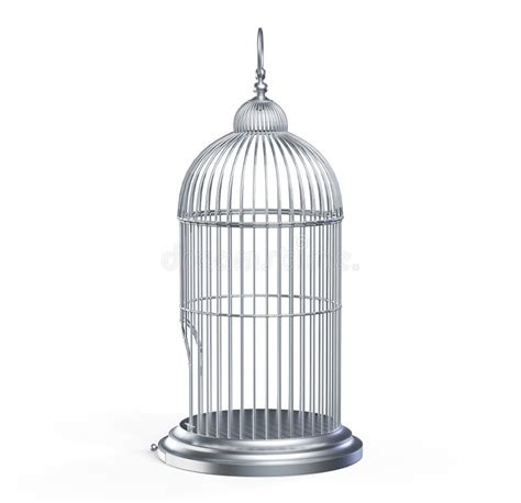 Budgie in a Cage Isolated on White 3d Render Stock Illustration ...