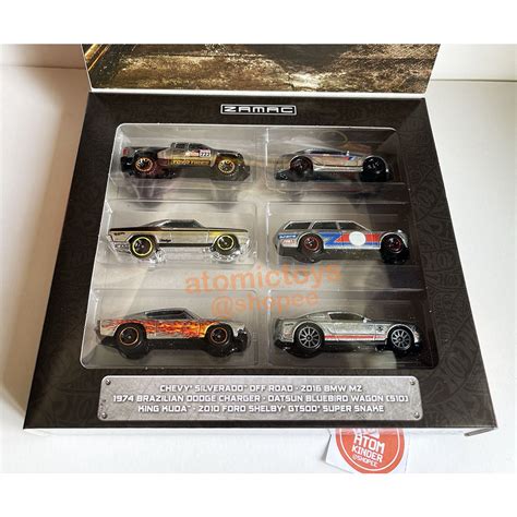 Hot Wheels Zamac Multipack Datsun Bluebird Wagon BMW MZ King Kuda Silverado Dodge Ford X Set