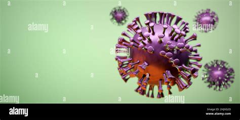 Illustration Of A Group Of Virus Cells Visualization Of An Infection