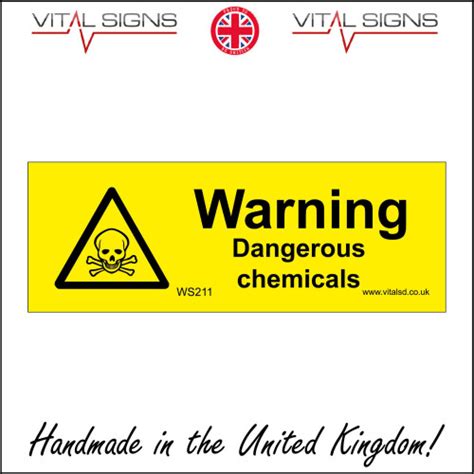 150 X 50mm 6 X 2 Magnetic Vehicle Grade Warning Dangerous Chemicals Sign Ws211 Safety