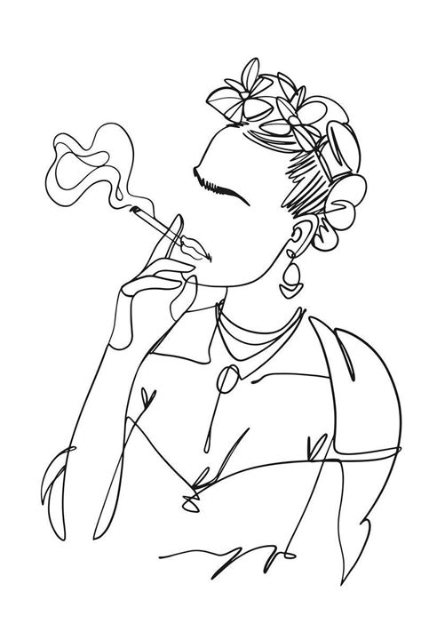 Frida Outline Free Embroidery Design Artofit