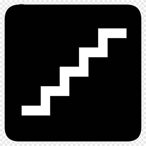 Stairs Exit Sign Emergency Exit Ada Signs Stair Angle Building Png