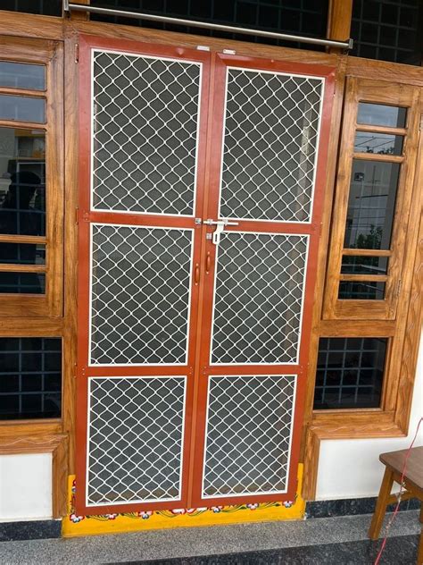 Powder Coated Aluminium Grill Door For Home Height 84 Inch At Rs