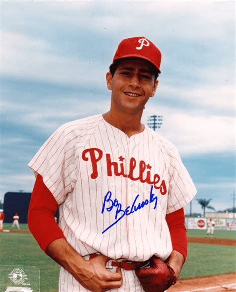 Autographed Bo Belinsky X Philadelphia Phillies Photo Main Line