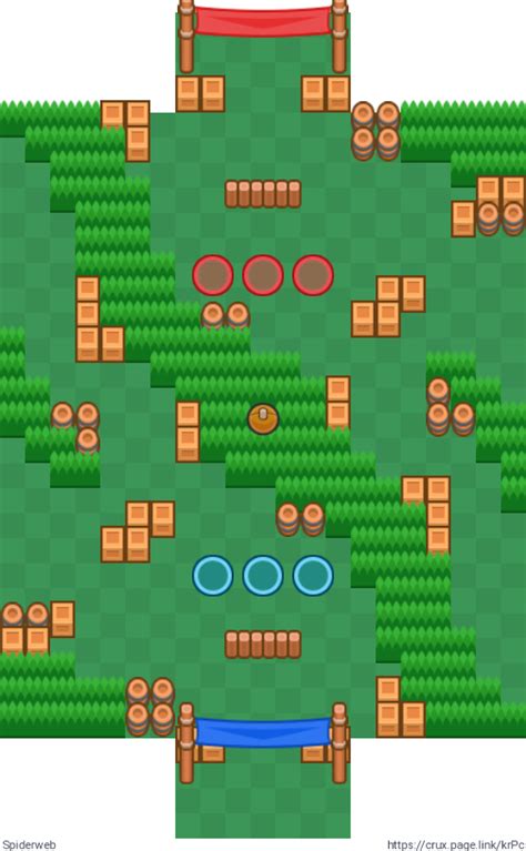 Pixel Crux Version Of My Brawl Ball Map Spiderweb Rbrawlmaps