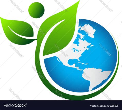 Green Earth Logo Royalty Free Vector Image Vectorstock