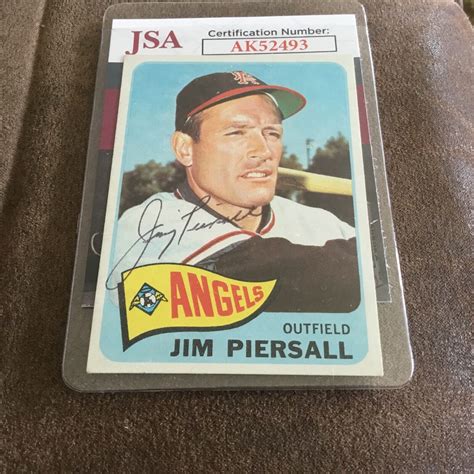 Autographed Topps Jim Piersall Dec Jsa Cert Ebay