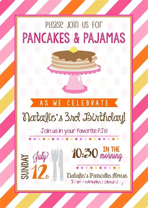 Pancakes And Pajamas Birthday Party Ideas Photo 2 Of 27 Pancakes