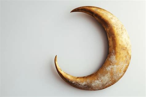 Premium Photo A Crescent Shaped Object On A White Surface