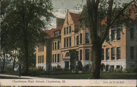 Charleston High School Illinois Postcard