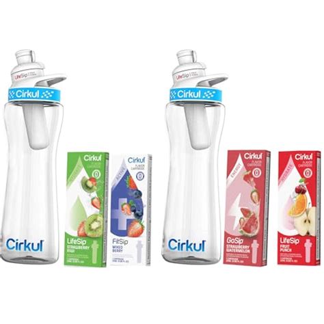 Cirkul Stainless Steel Water Bottle With Flavor Starter Kit