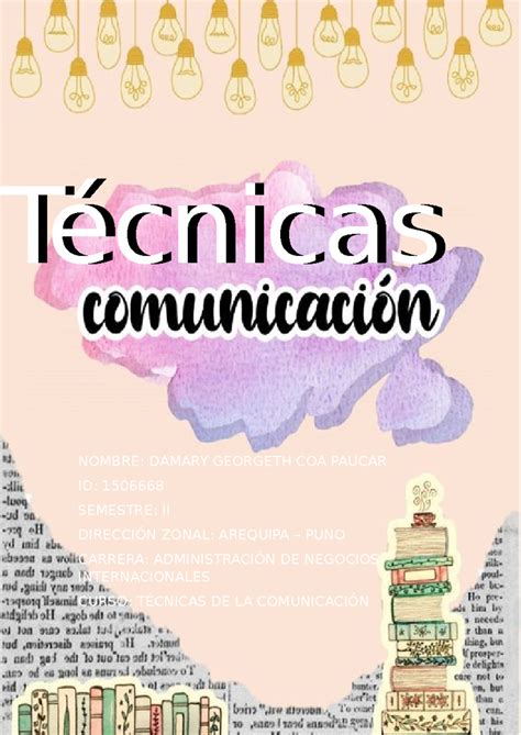 Entregable T Cnicas De La Comunicaci N T Cnicast Cnicas Nombre