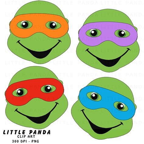 Ninja Turtle Faces Clipart