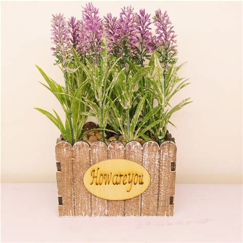 China Artificial Flower Potted Lavender Plant for Home Decor ...