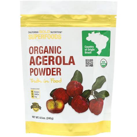 California Gold Nutrition Superfoods Organic Acerola Powder 8 5 Oz 240 G Shopee Malaysia