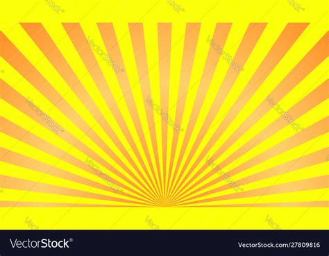 Sun Rays Background Yellow Orange Radiate Vector Image