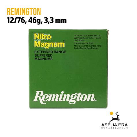 Remington Nitro Magnum 12 76 46g Haulikonpatruuna Asejaera Fi