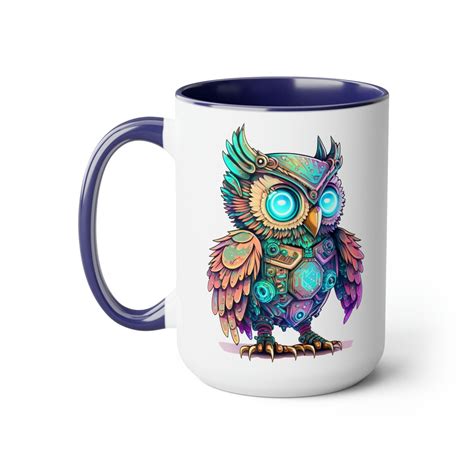 Mech Owl Futuristic Robot Owl Cybernetic Owl Digital Etsy