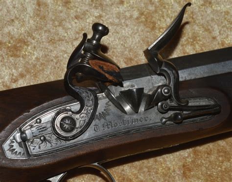 ﻿fine Cased Pair Of Flintlock Saw Handled Dueling Pistols By Thomas