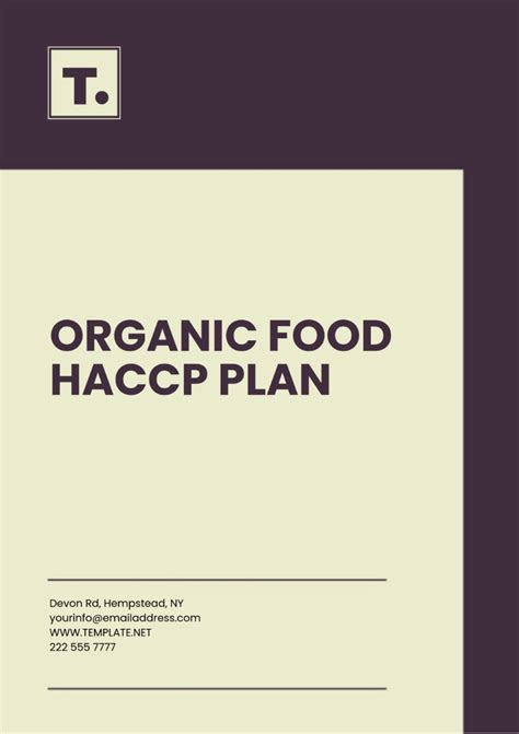 Free Haccp Plan Templates Editable And Printable