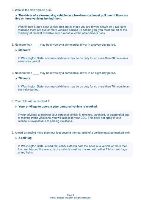 2024 Washington Dmv Cdl Test Cheat Sheet 99 Pass Rate