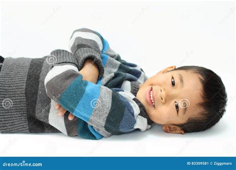 Lying Japanese Boy Stock Image Image Of Grade Cute 83309581