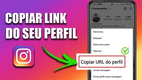 Como Copiar Link Do Seu Perfil Do Instagram Youtube