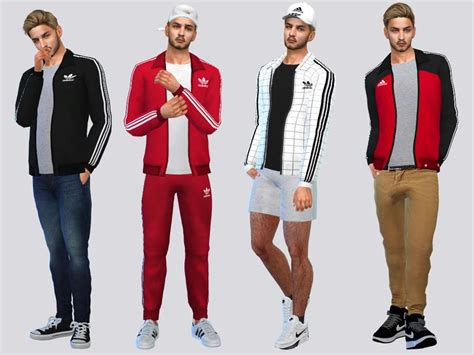 Куртка ADIDAS Track - Одежда - Моды для Sims 4