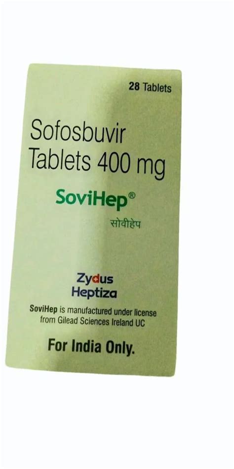 Sovihep Sofosbuvir Tablets Mg Tablet Packaging Type Box At Rs