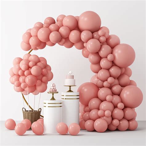 Amazon Rubfac Pcs Retro Pink Balloons Latex Blush Balloons