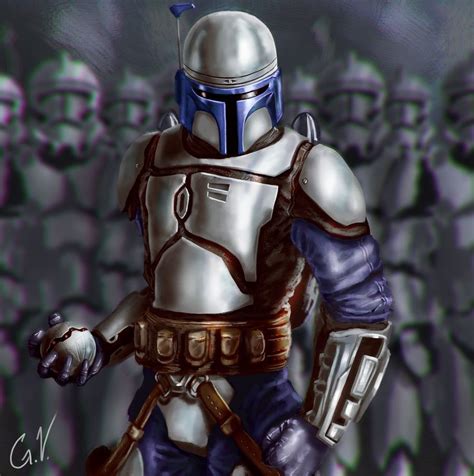 Jango Fett An Art Print By Gustavo Vallejo Star Wars Jango Fett