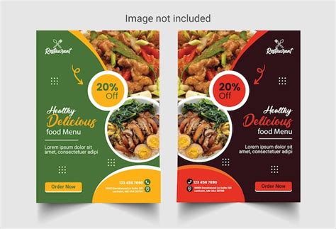 Restaurant Food Flyer Design Vorlagen Premium Vektor