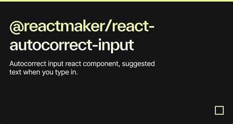 Reactmaker React Autocorrect Input Codesandbox