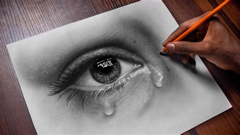 HOW TO SHADE REALISTIC EYE WITH TEARS SHADE HYPER REALISTIC EYE YouTube