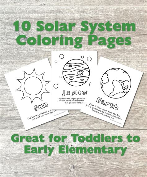 Solar System Coloring Sheets Etsy